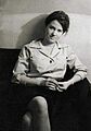 Ulrike Meinhof als junge Journalistin (retuschiert)