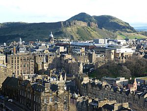 View of Arthur's Seat from Edinburgh Castle