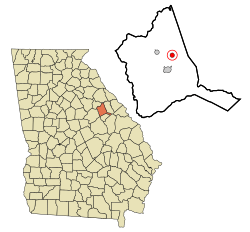 Location in Warren County and the state of Georgia