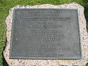 Wharton TX History Marker.JPG
