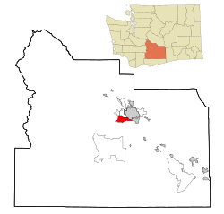 Location of Ahtanum, Washington