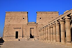 27162- Philae temple of Isis in glorious sunlight.jpg