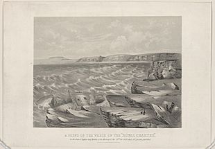 A scene of the wreck of the "Royal Charter"