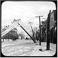 A street in Elora, Ontario, after an ice storm, early 1900s