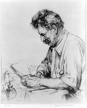 Albert Schweitzer, Etching by Arthur William Heintzelman