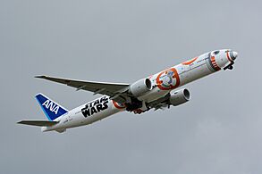 All Nippon Airways, Boeing 777-300ER JA789A 'BB-8 livery' NRT (25984658984)