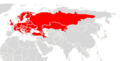 Arvicola amphibius range map