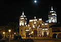 Ayacucho church by night