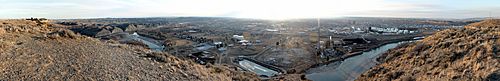 The Billings metropolitan area from Sacrifice Cliffs and Coburn Hill.