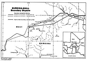 Burkina-Mali boundary dispute, US Department of State map