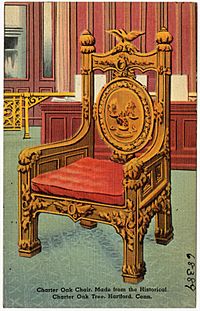 Charter Oak Chair, made from the historical Charter Oak Tree, Hartford, Conn (68389)