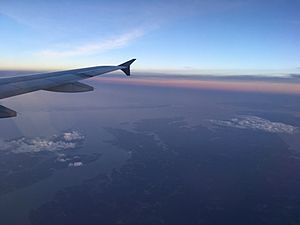 Chesapeake Bay from airplane