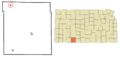 Clark County Kansas Incorporated and Unincorporated areas Minneola Highlighted