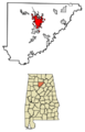 Cullman County Alabama Incorporated and Unincorporated areas Cullman Highlighted 0118976