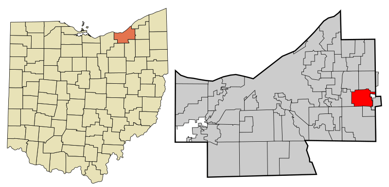 Image: Cuyahoga County Ohio incorporated and unincorporated areas