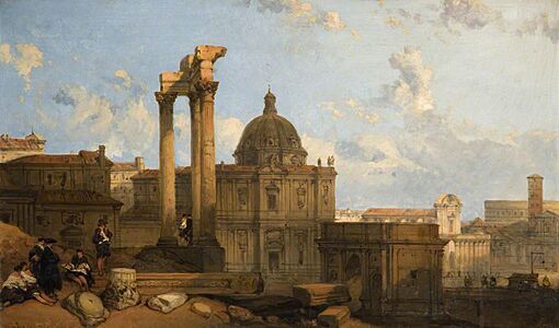 David Roberts (1796-1864) - Ruins of the Roman Forum - OP212 - Wolverhampton Art Gallery
