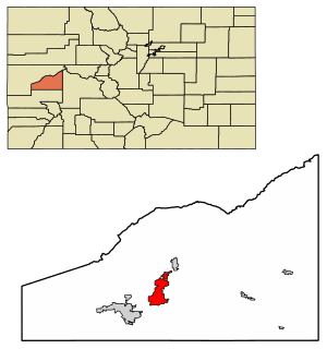 Location of Orchard City in Delta County, Colorado.