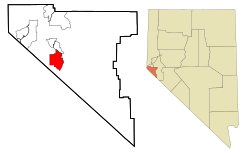 Location of Gardnerville Ranchos, Nevada