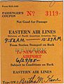 Eastern Air Lines Ticket 1935