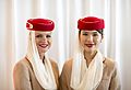 Emirates employees at the inaugural flight to Brussels