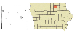 Location of Rockford, Iowa