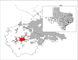 Location of Rosenberg, Texas