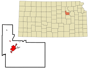 Location within Geary County and Kansas