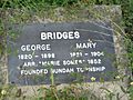 George and Mary Bridges headstone, Nundah cemetery, 2005