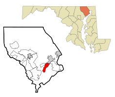 Location of Perryman, Maryland