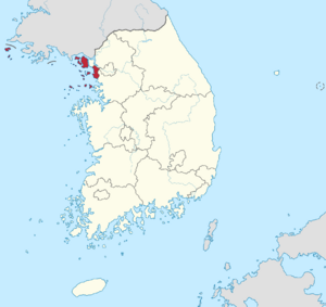 Incheon-gwangyeoksi in South Korea.svg