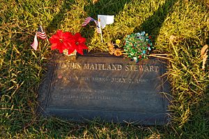 Jimmy Stewart grave at Forest Lawn Cemetery in Glendale, California