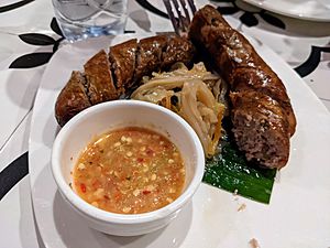 Lao sausage with dip