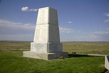 Little Bighorn memorial obelisk