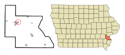 Location of Fredonia, Iowa