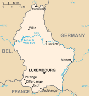 Luxembourg-CIA WFB Map