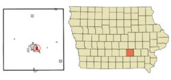 Location of University Park, Iowa