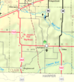 Map of Clark Co, Ks, USA