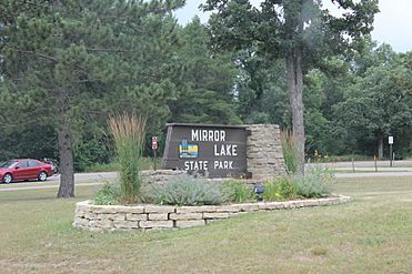 Mirror Lake State Park Wisconsin Sign