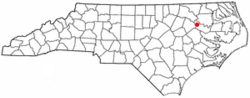 Location of Hassell, North Carolina