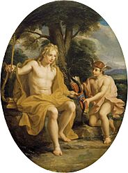 Noël Coypel - Story of Apollo-Apollo and Mercury, 1688