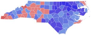 North Carolina Attorney General Election Results by County, 2008
