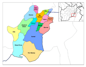 Paktika districts