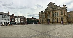 Panorama of Market Place, Doncaster