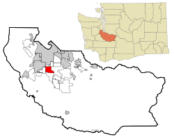 Location of Parkland, Washington