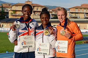 Podium 200 m women Rieti 2013