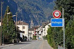 Pollegio, entrance to village