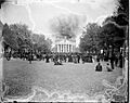 Rufus Holsinger's image of The Rotunda burning in 1895, destroying most of the library collections