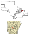 Saline County Arkansas Incorporated and Unincorporated areas Shannon Hills Highlighted 0563470