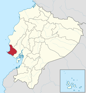 Location of Santa Elena Province in Ecuador