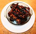 Spare ribs with Chinese barbecue sauce cropped